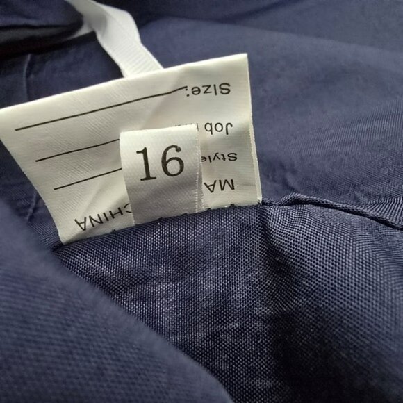 Women's Formal Elegant Navy Blue Evening Gown Size 16 Lace Up Maxi Dress NWT - Picture 10 of 16